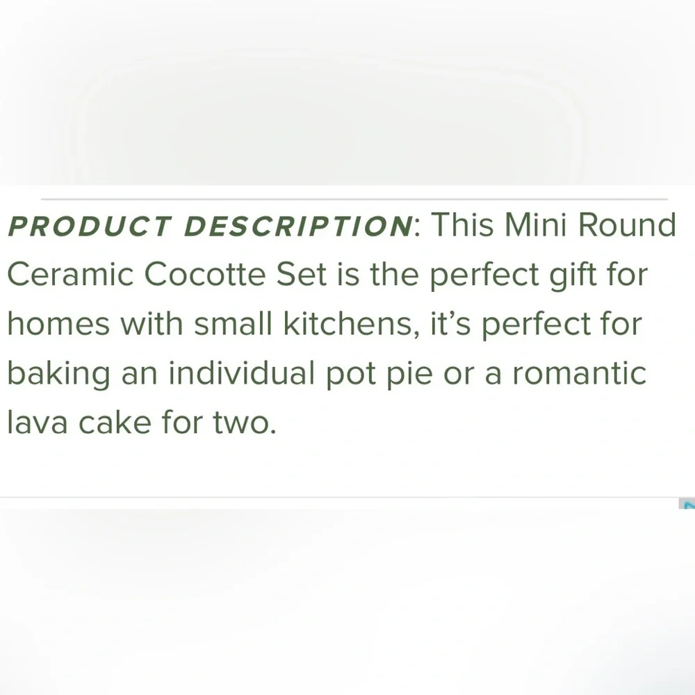 Brocc your body Mini Round Ceramic Cocotte Set - Picture 4 of 6